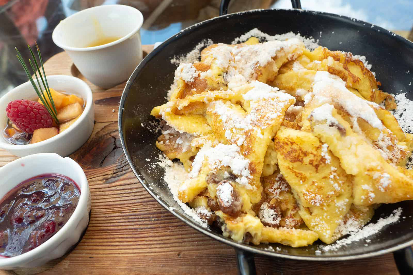 Delicious Kaiserschmarrn at the Italian Dolomites