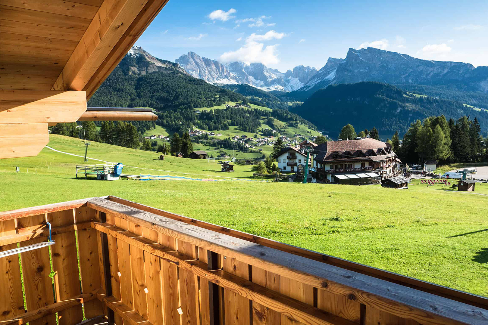 View from the balcony at the Italian Dolomites