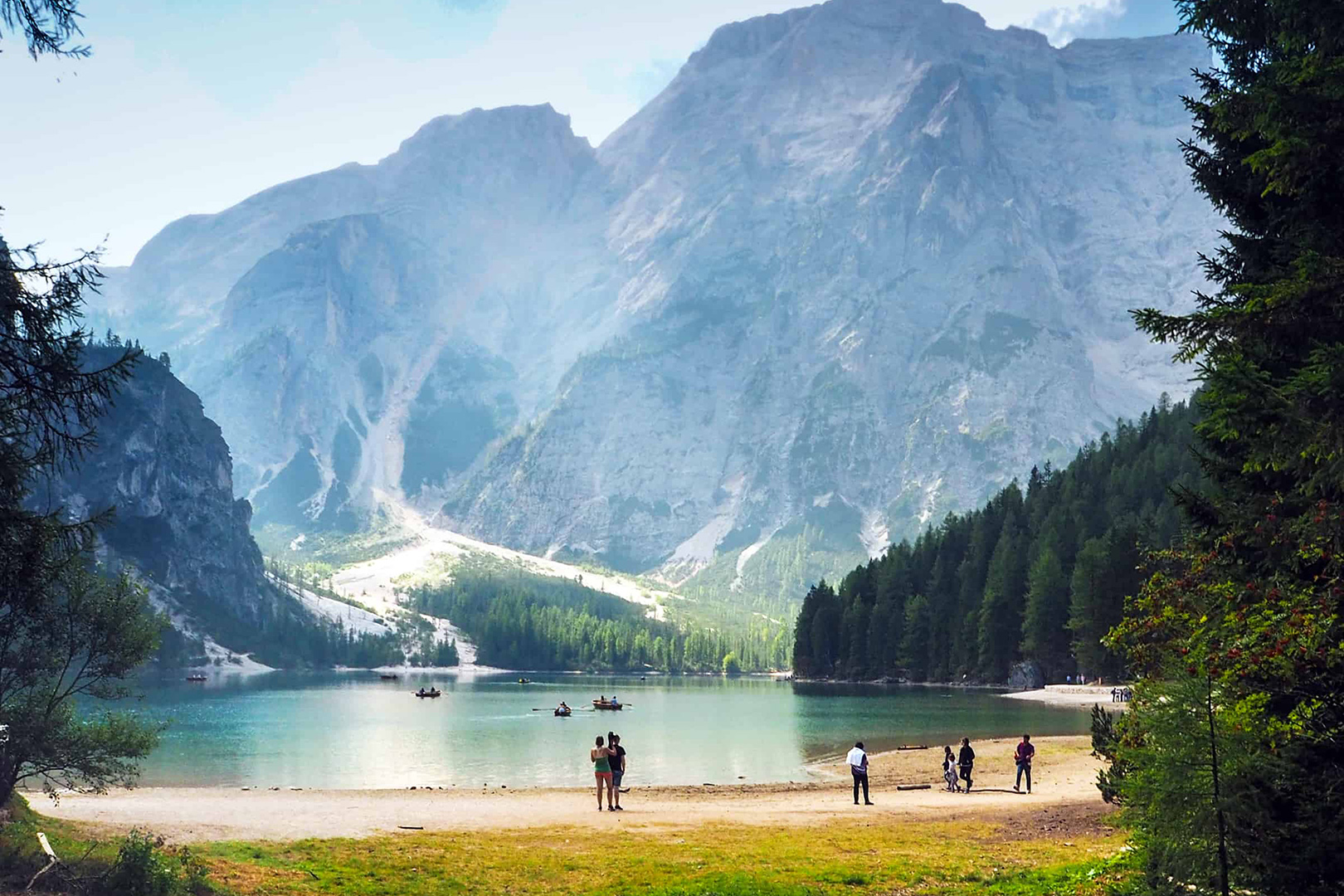 Beach at Lago di Braies
