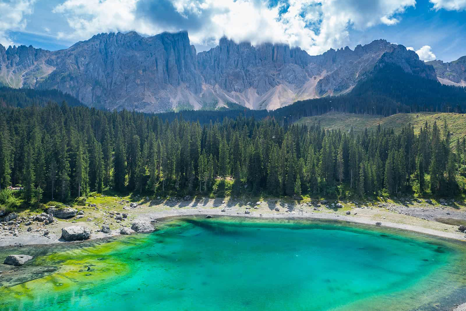 Stunning views at Lago di Carezza